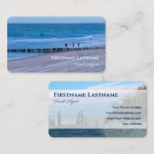 Stürmischer Stranduntergang Agent Visitenkarte (Vorne/Hinten)