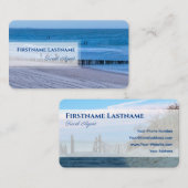 Stürmischer Stranduntergang Agent Visitenkarte (Vorne/Hinten)