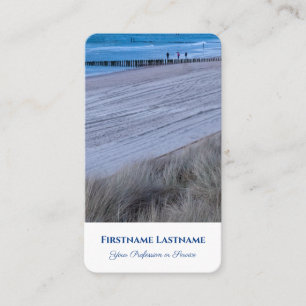 Stürmischer Stranduntergang Agent Visitenkarte