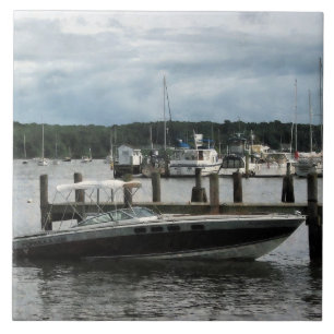 Stürmischer Tag im Hafen Essex CT Fliese