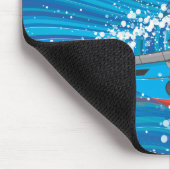 Stürmisches Fischerboot Mousepad (Ecke)