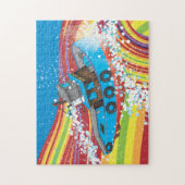 Stürmisches Fischerboot Puzzle (Vertikal)