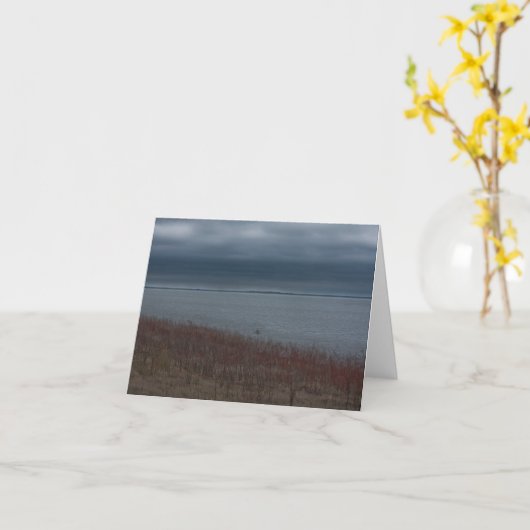 Stürmisches See notecard Karte (Gelbe Blume)