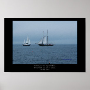 Stürmisches Wasser, erblickt, Gott ist meine Poster