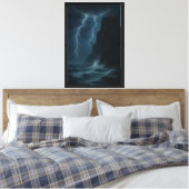 Sturmlit Ocean Cliffs Leinwanddruck (Insitu (Schlafzimmer))