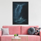 Sturmlit Ocean Cliffs Leinwanddruck (Insitu (Wohnzimmer))