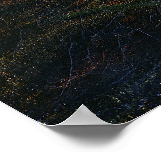 Sturmmeer mit Leuchtturm Poster (Ecke)