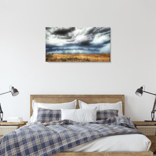 'Sturmnähern' Wetter-Foto Leinwanddruck (Insitu (Schlafzimmer))
