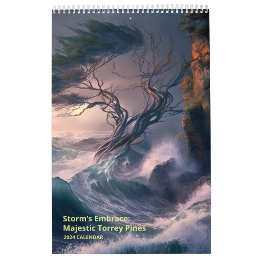 Sturms Embrace: Majestic Torrey Pines Kalender (Titelbild)