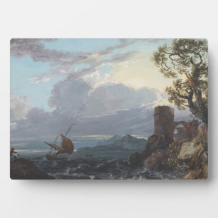 Sturmsee mit Burgruine und Figuren (c.1725-18 Fotoplatte