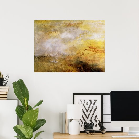 Sturmsee mit Delphinen von Joseph Mallord Turner Poster (Heimbüro)