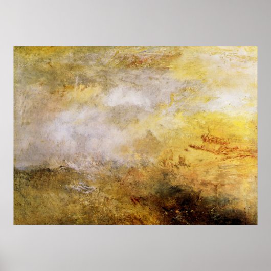 Sturmsee mit Delphinen von Joseph Mallord Turner Poster (Vorne)