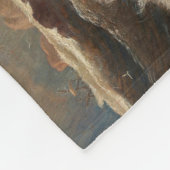 Sturmsee mit Schiffswrack (von Marcus Larson) Fleecedecke (Ecke)