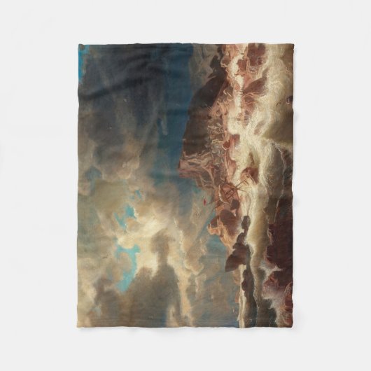 Sturmsee mit Schiffswrack (von Marcus Larson) Fleecedecke (Vorderseite)