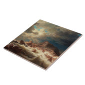 Sturmsee mit Schiffswrack (von Marcus Larson) Fliese (Seite)