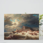 Sturmsee mit Schiffswrack (von Marcus Larson) Karte (Stehend Vorderseite)