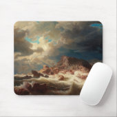 Sturmsee mit Schiffswrack (von Marcus Larson) Mousepad (Mit Mouse)