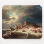 Sturmsee mit Schiffswrack (von Marcus Larson) Mousepad (Vorne)