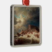 Sturmsee mit Schiffswrack (von Marcus Larson) Ornament Aus Metall (Rechts)