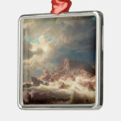 Sturmsee mit Schiffswrack (von Marcus Larson) Ornament Aus Metall (Links)