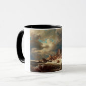 Sturmsee mit Schiffswrack (von Marcus Larson) Tasse (Vorderseite Links)