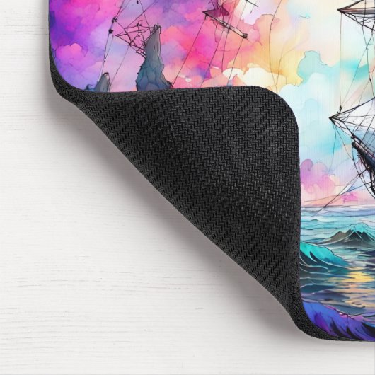 Sturmsee, Schiffslehre Leuchtturm Mond Abstrakt Mousepad (Ecke)