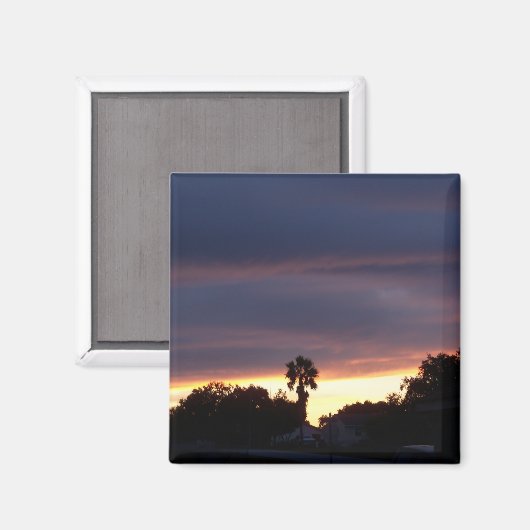 Sturmsonnenuntergang Magnet (Vorderseite/Rückseite)