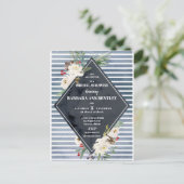 Sturmstreifen und weiße Rose Postkarte (Stehend Vorderseite)