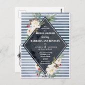 Sturmstreifen und weiße Rose Postkarte (Vorne/Hinten)