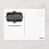 Sturmstreifen und weiße Rose Postkarte (Rückseite)