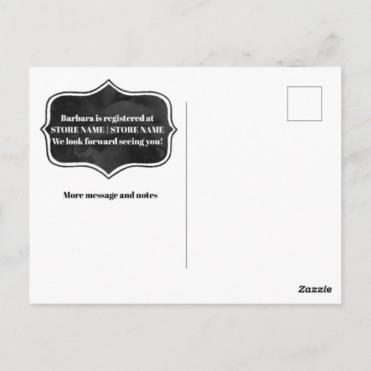 Sturmstreifen und weiße Rose Postkarte (Rückseite)