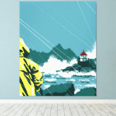 Sturmwatch: Insel Majestät Leinwanddruck (Insitu (Holzboden))