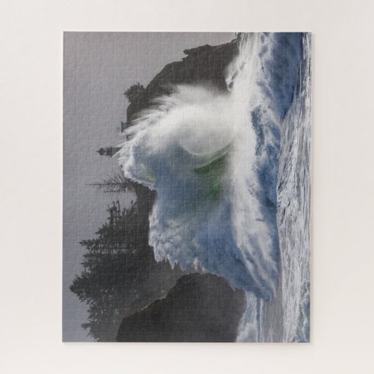 Sturmwelle am Leuchtturm von Cape Disteration Puzzle (Vertikal)