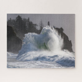 Sturmwelle am Leuchtturm von Cape Disteration Puzzle
