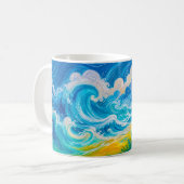 Sturmwellen brechen nahe des Strandhauses Kaffeetasse (Vorderseite Links)