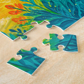 Sturmwellen brechen nahe eines Strandhauses Puzzle (Seite)