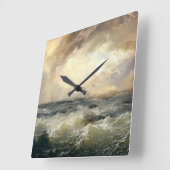 Sturmwellen im Ozean Quadratische Wanduhr (Winkel)