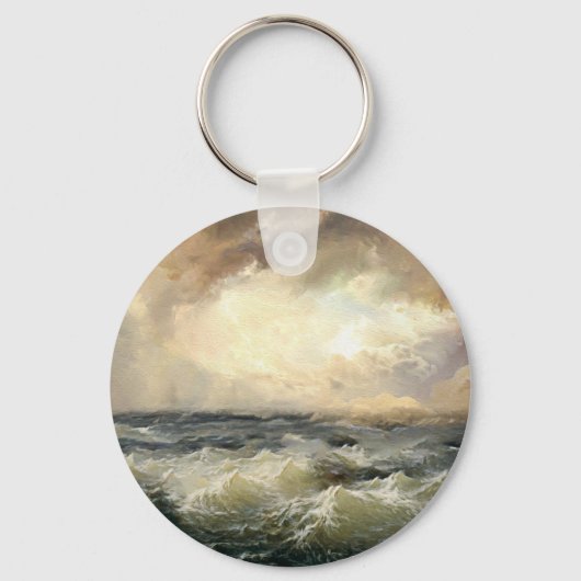Sturmwellen im Ozean Schlüsselanhänger (Vorderseite)