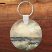 Sturmwellen im Ozean Schlüsselanhänger (Rückseite)