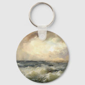Sturmwellen im Ozean Schlüsselanhänger (Rückseite)