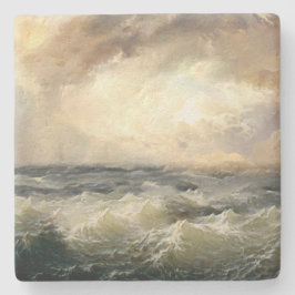 Sturmwellen im Ozean Steinuntersetzer