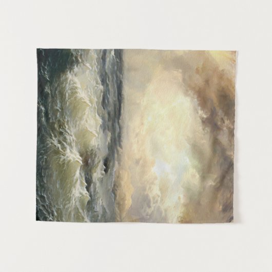 Sturmwellen im Ozean Wandteppich (Vorderseite (Horizontal))