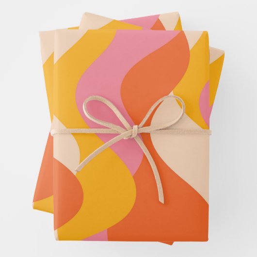 Sturmwellen im Retrostil Geschenkpapier Set (Beispiel)