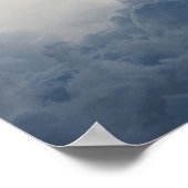 Sturmwolke Himmlische weiße Wolken im Himmel Poster (Ecke)