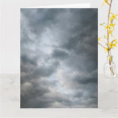 Sturmwolken brechen große Grußkarte Karte (Gelbe Blume)
