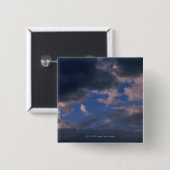 Sturmwolken gegen blauen Himmel Button (Vorne & Hinten)