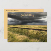Sturmwolken in Oklahoma Postkarte (Vorne/Hinten)