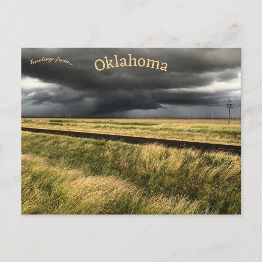 Sturmwolken in Oklahoma Postkarte (Vorderseite)
