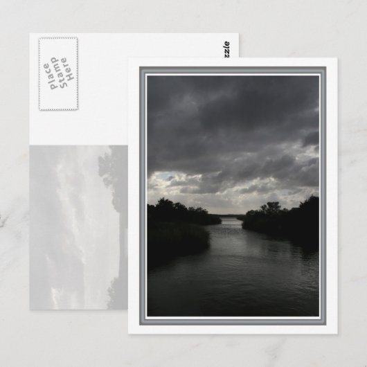 Sturmwolken Postkarte (Vorne/Hinten)