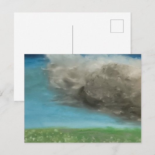 Sturmwolken Postkarte (Vorne/Hinten)